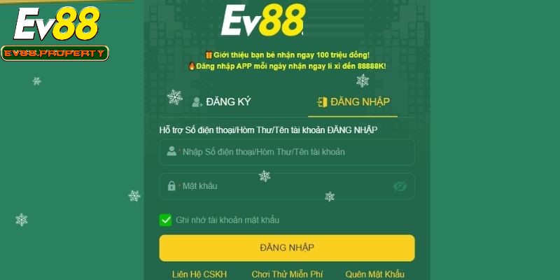 Tìm kiếm link vào nhà cái chuẩn xác nhất khi đăng nhập EV88